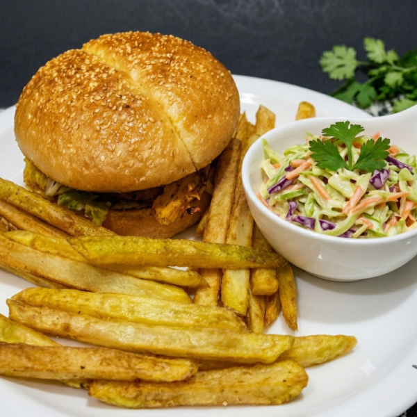 Bun Kebab + Fries + Coleslaw
